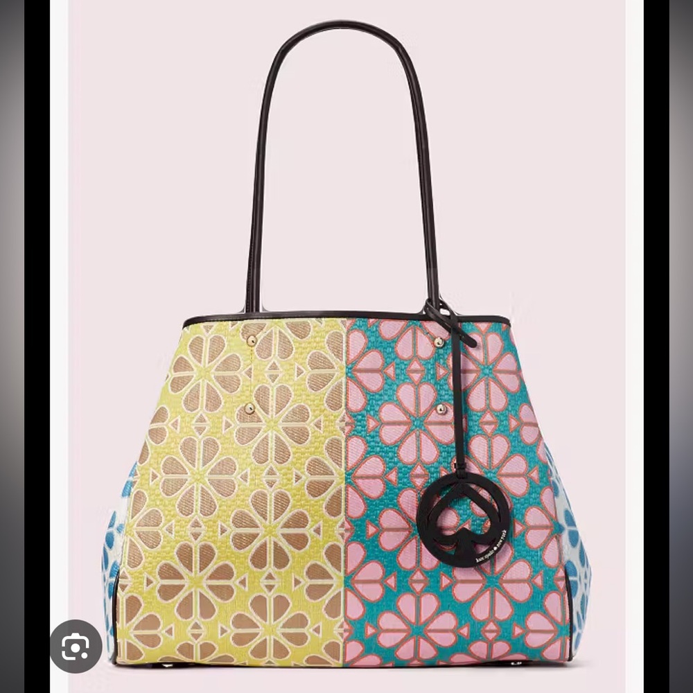 Kate Spade yellow multi Everything Spade large tote